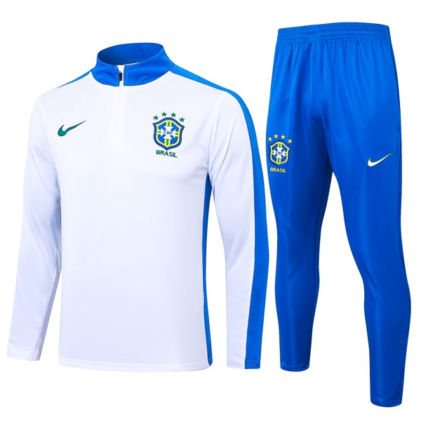 Sudadera De Training Brasil 2024-2025 Blanco Azul 3